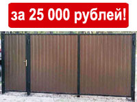 ворота с калиткой за 25000 рублей